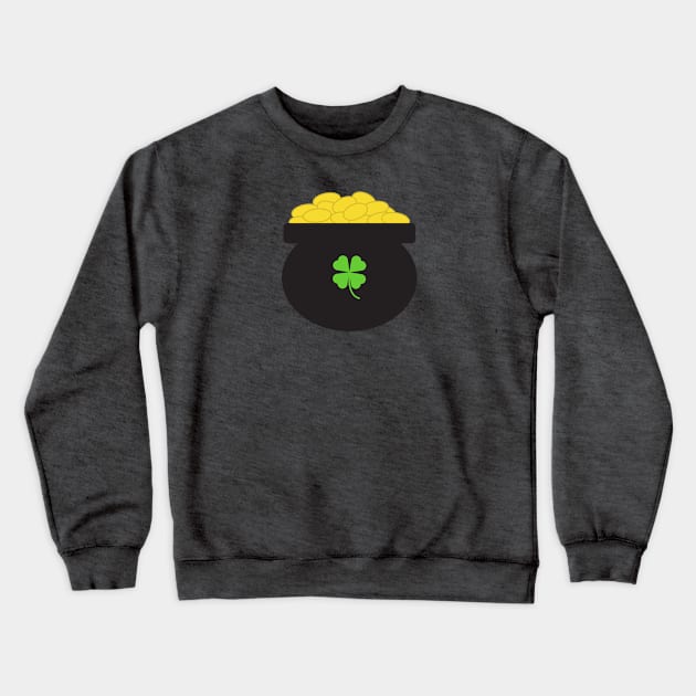 Pot of Gold Shamrock St Patrick's Day in Green Crewneck Sweatshirt by Kelly Gigi